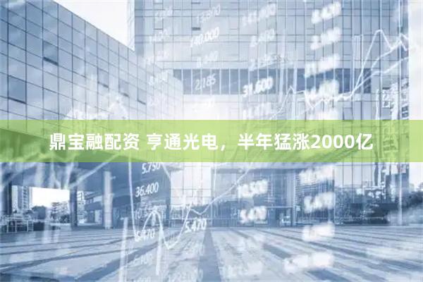 鼎宝融配资 亨通光电，半年猛涨2000亿